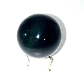Sphère en obsidienne oeil céleste (obsidienne arc-en-ciel) du Mexique