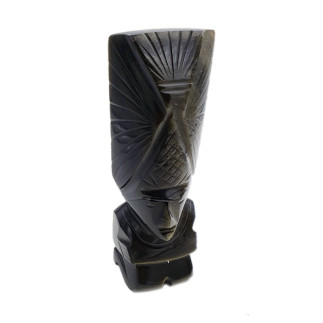 Guerrier en obsidienne dorée