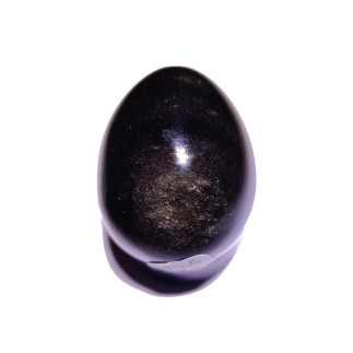 Oeuf en obsidienne dorée