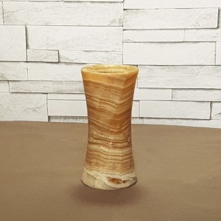 Vase décoratif en onyx ambre