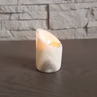 Bougeoir en onyx marbre - porte-bougies en pierre naturelle