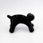 Chat de massage en obsidienne noire