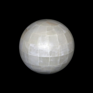 Lampe de table en forme de sphère fabriquée en pierre naturelle