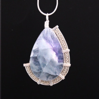 Pendentif en fluorite du Mexique - P'tite Lune d'Onyx