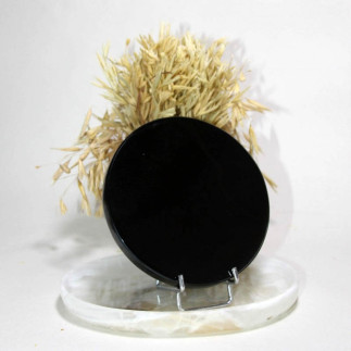 Miroir solaire en obsidienne noire | Diamètre 13cm