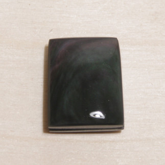 Cabochon en obsidienne manto huichol (mentogochol)