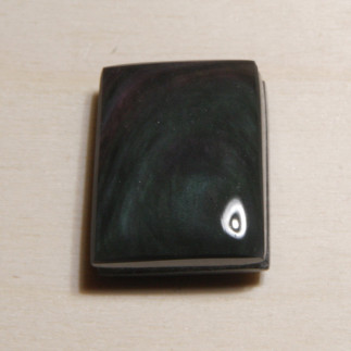 Cabochon en obsidienne manto huichol (mentogochol)