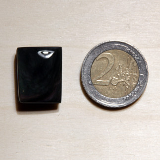 Cabochon en obsidienne manto huichol (mentogochol)