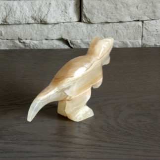 T-Rex en onyx marbre ambre – Dinosaure en pierre