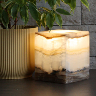 Lampe décorative en onyx marbre | Élégance naturelle