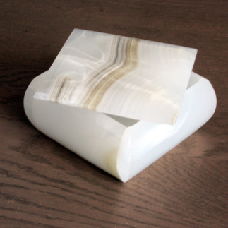 Boîte décorative en onyx blanc | Élégance naturelle