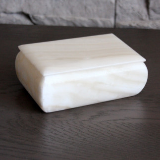 Boîte de rangement rectangulaire en pierre naturelle | Artisanat mexicain