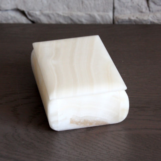 Boîte de rangement rectangulaire en pierre naturelle | Artisanat mexicain
