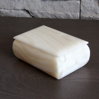 Boîte de rangement rectangulaire en pierre naturelle | Artisanat mexicain