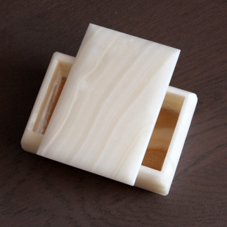 Boîte de rangement rectangulaire en pierre naturelle | Artisanat mexicain