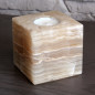 Porte-bougie cube en onyx marbre Porte-bougie cube en onyx marbre