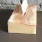 Boîte à mouchoirs en onyx orangé Boîte à mouchoirs en onyx orangé
