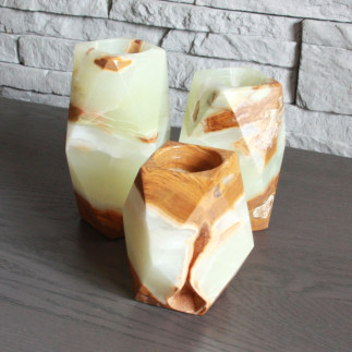 Set de 3 Porte-Bougies Artisanaux: Illuminez Votre Intérieur avec Chaleur et Élégance