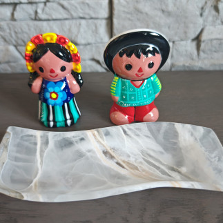 Plateau Onyx Mexicain Blanc Tehuacan | Fait Main