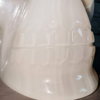 Crâne en Onyx Mexicain – Sculpture Artisanale Naturelle