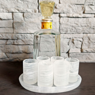 Set de verres à digestif avec plateau