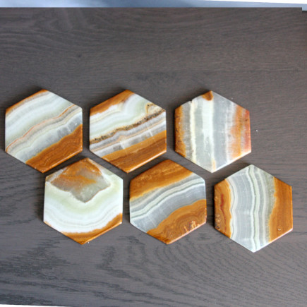 Sous-verres hexagonaux