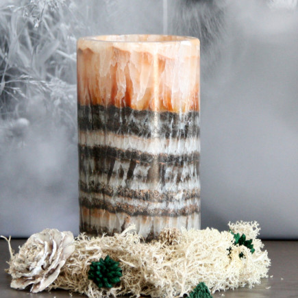Photophore & Vase en Onyx Marbre du Mexique | Lune d'Onyx