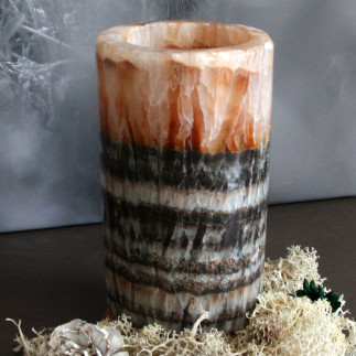 Photophore & Vase en Onyx Marbre du Mexique | Lune d'Onyx