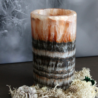 Photophore & Vase en Onyx Marbre du Mexique | Lune d'Onyx
