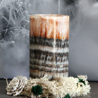 Photophore & Vase en Onyx Marbre du Mexique | Lune d'Onyx