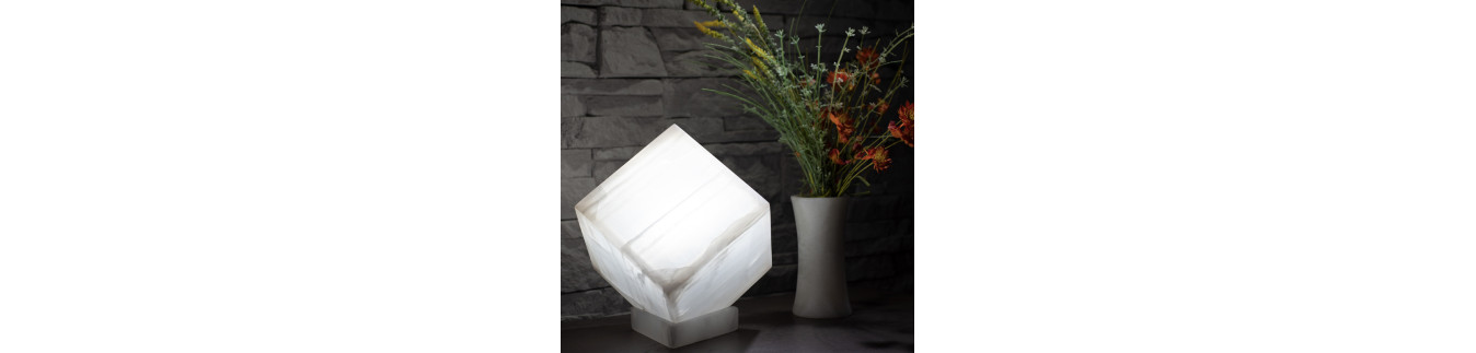 Lampes de table et de bureau en onyx marbre